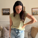 The Jasmine Raw Edge Drop Shoulder Knit Top - Love and Lee Apparel