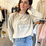 Mom Club Graphic Washed Crewneck Sweater - Love and Lee Apparel