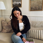 The Eugenie Contrast Stitch Trim Button Down Knit Cardigan - Love and Lee Apparel