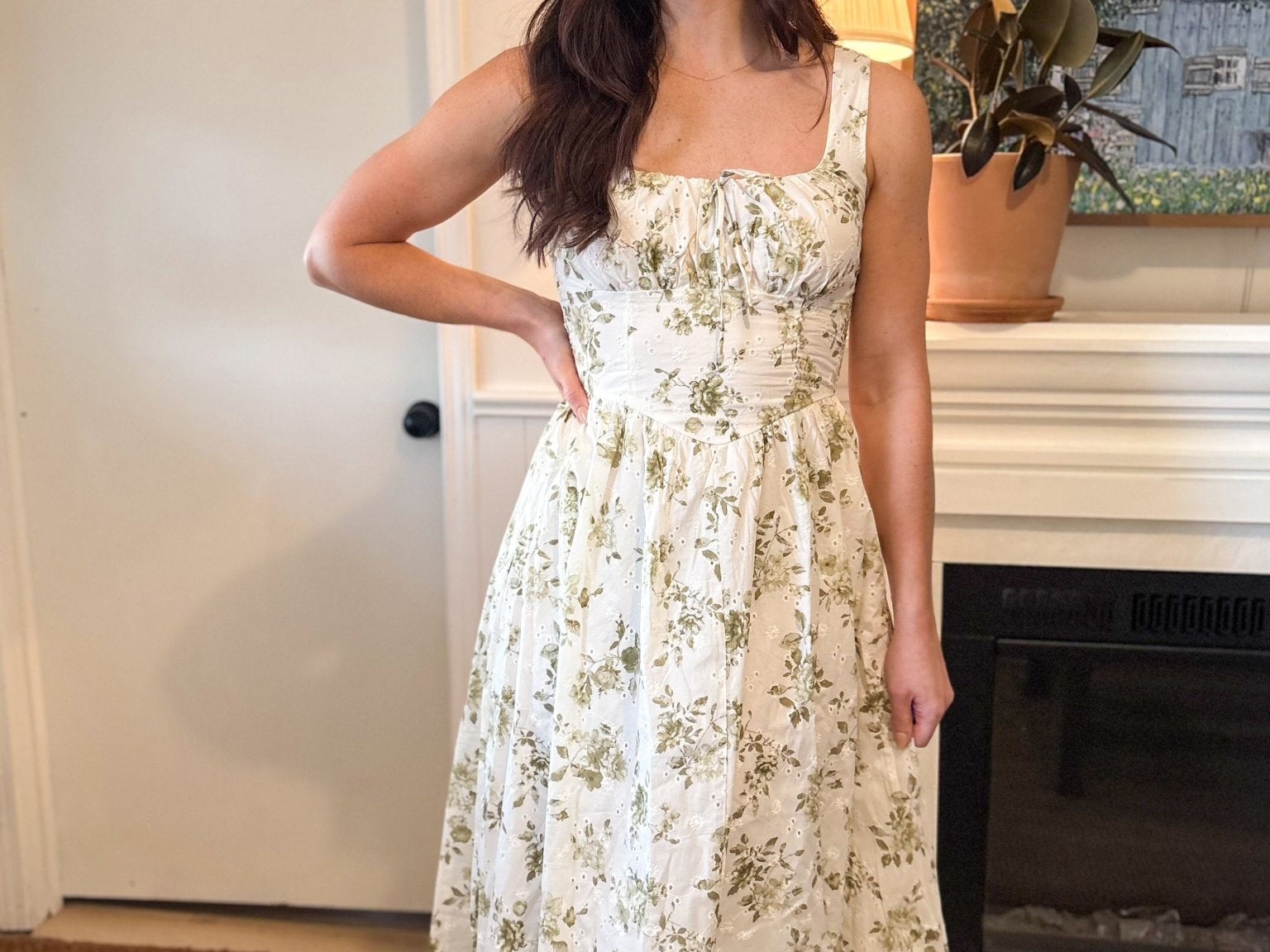 Mia Floral Midi Dress - Love and Lee Apparel