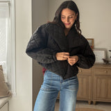 The 'Pumpkin Picking Patch' Quilted Shawl Cropped Puffer Jacket- 2 Colours Available - Love and Lee Apparel