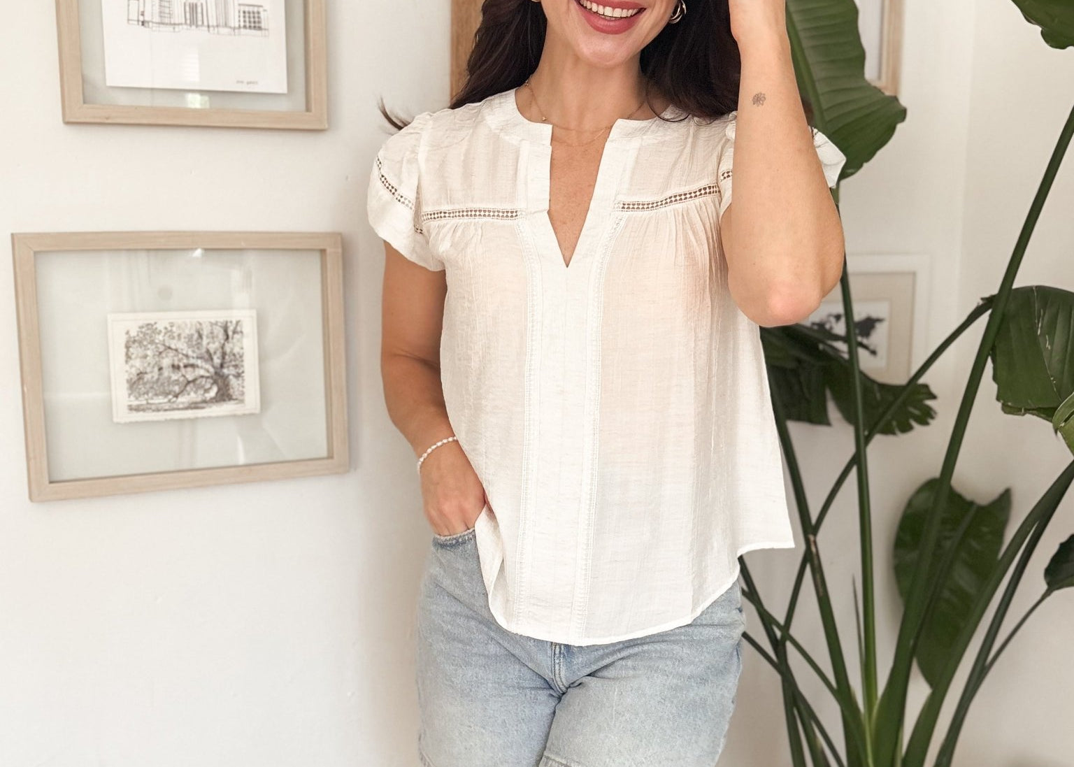The Clara White Blouse - Love and Lee Apparel