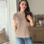 The 'Cozy to Cocktail' Mock Neck Short Sleeve Sweater - Love and Lee Apparel