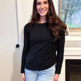 The Blair Ruched Two Tone Texture Knit Top - Available in 2 colours - Love and Lee Apparel