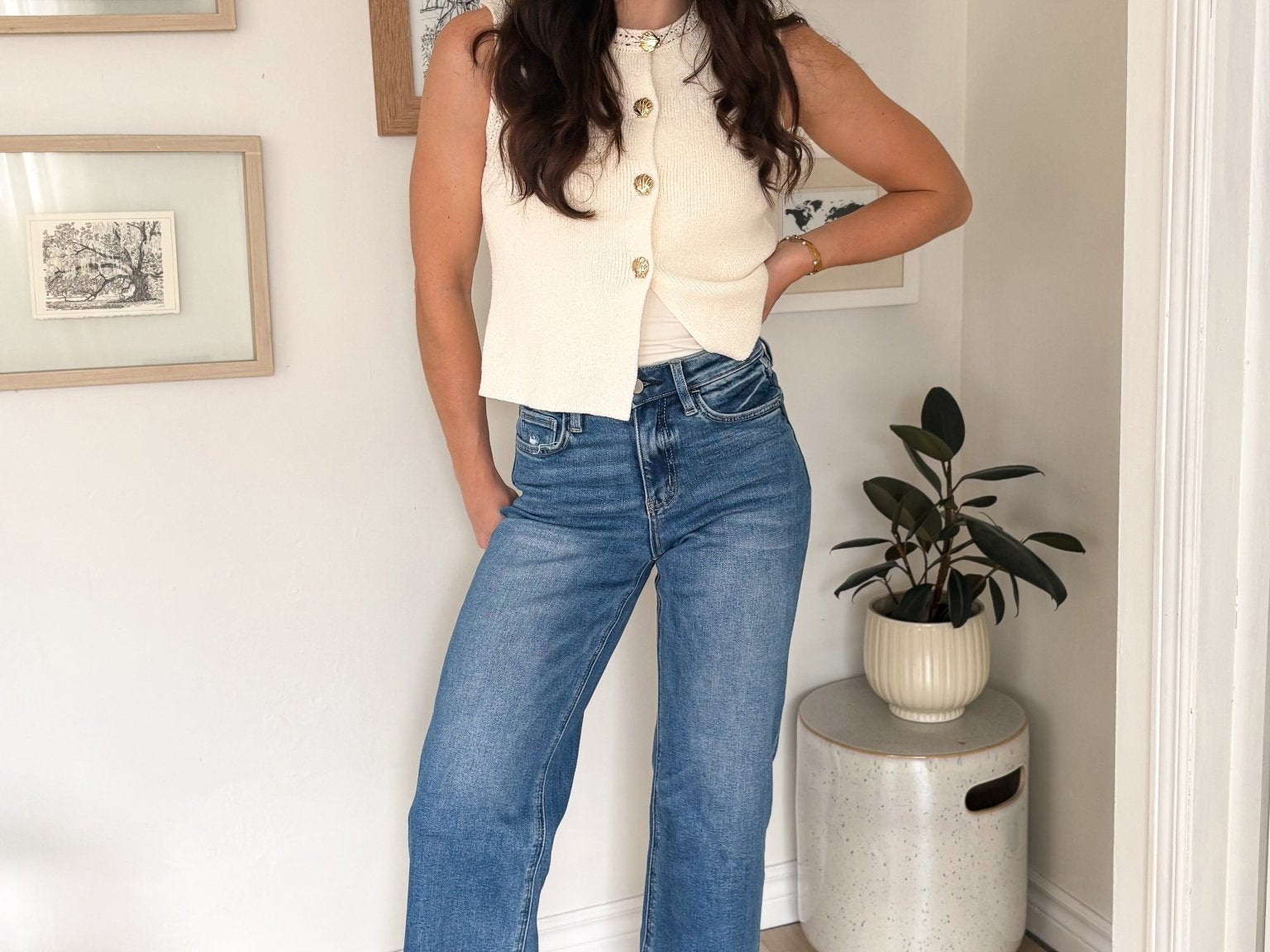 The Brielle High Rise Wide Leg Jeans - Love and Lee Apparel