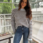 'Cozy Library' Knit Crewneck Sweater - Love and Lee Apparel