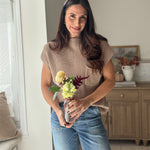 The 'Cozy to Cocktail' Mock Neck Short Sleeve Sweater - Love and Lee Apparel