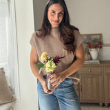 The 'Cozy to Cocktail' Mock Neck Short Sleeve Sweater - Love and Lee Apparel