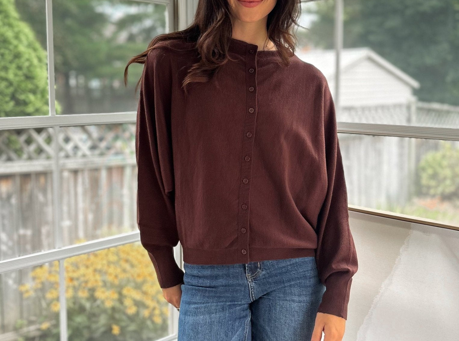 'Alumni Academy' Boat Neck Button Down Knit Cardigan Sweater - Love and Lee Apparel