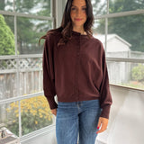 'Alumni Academy' Boat Neck Button Down Knit Cardigan Sweater - Love and Lee Apparel