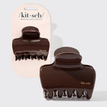 Kitsch Recycled Plastic Puffy Cloud Clip - Chocolate - Love and Lee Apparel
