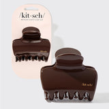 Kitsch Recycled Plastic Puffy Cloud Clip - Chocolate - Love and Lee Apparel
