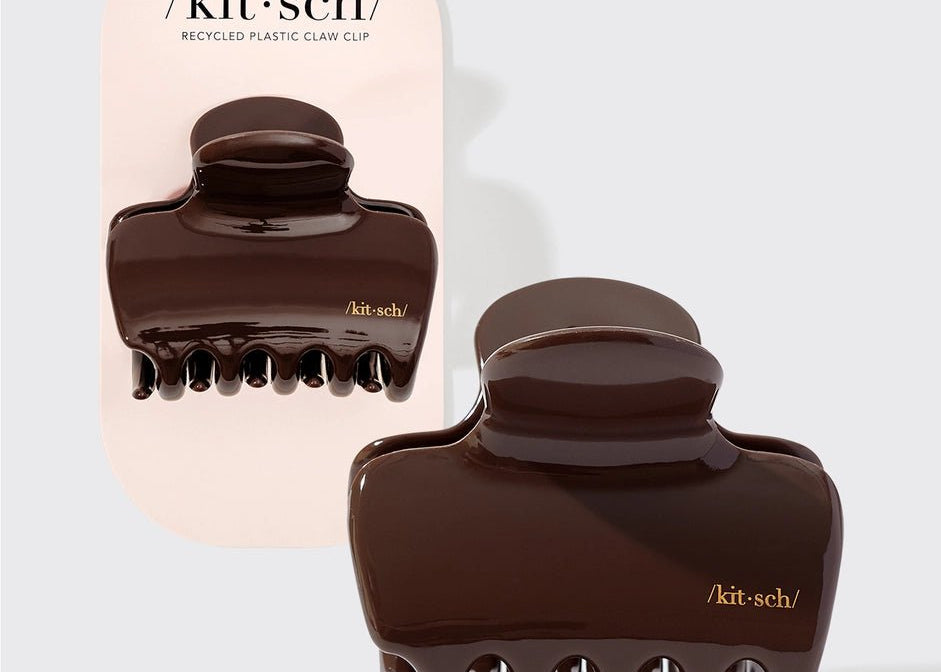 Kitsch Recycled Plastic Puffy Cloud Clip - Chocolate - Love and Lee Apparel
