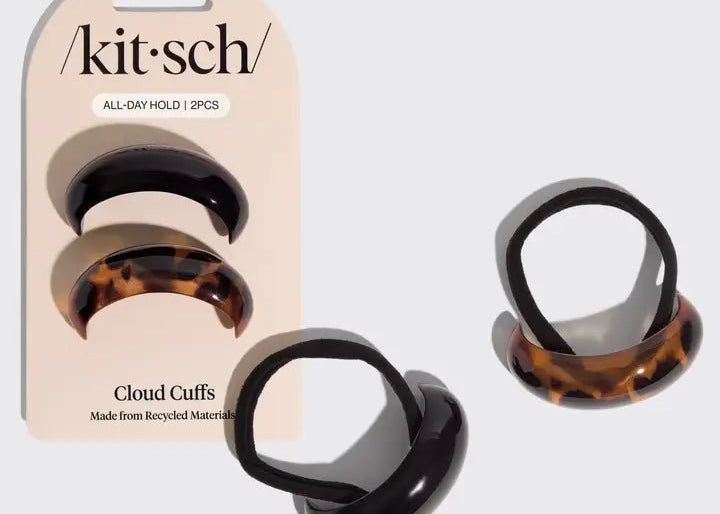 Kitsch Black & Tortoise Shell Cloud Cuffs - Love and Lee Apparel