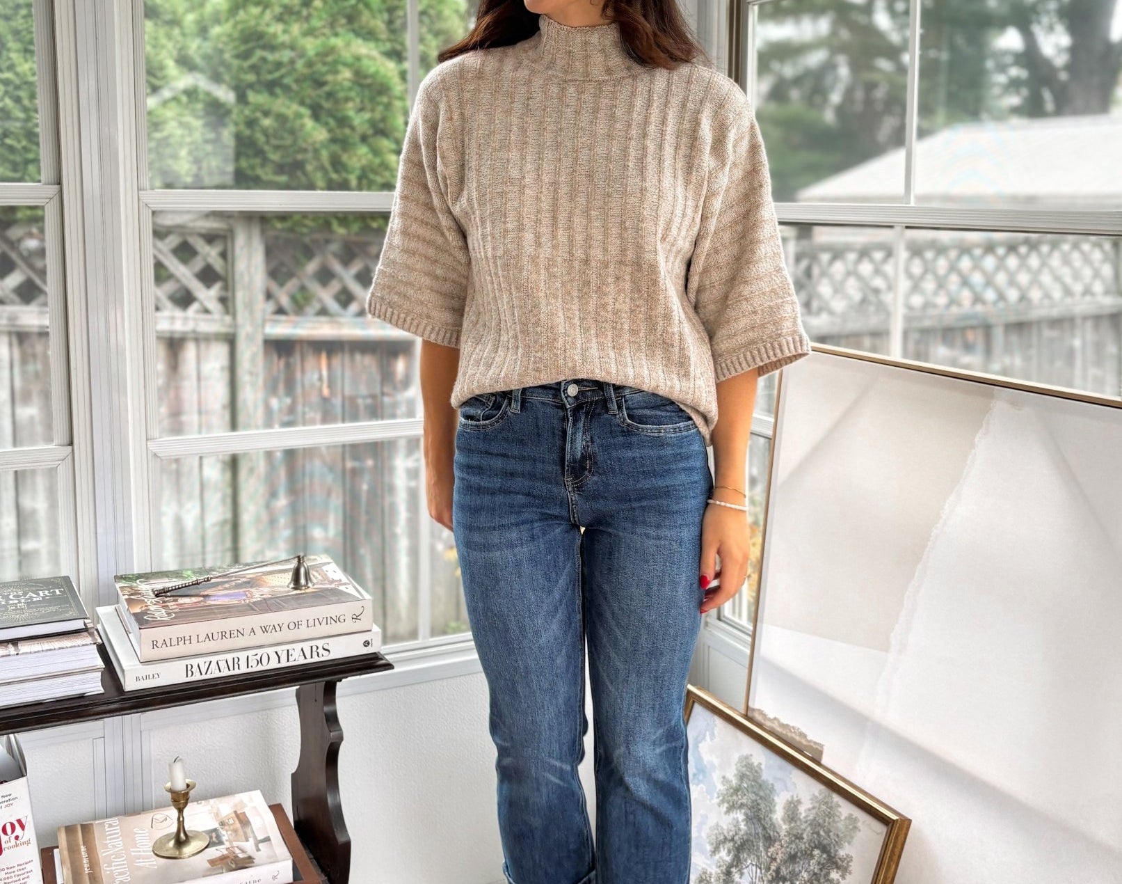 'The Oxford' High Rise Cuffed Ankle Straight Jeans - Love and Lee Apparel