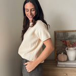 The 'FriendsGiving' Round Neck Short Sleeve Sweater - Love and Lee Apparel