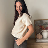 The 'FriendsGiving' Round Neck Short Sleeve Sweater - Love and Lee Apparel