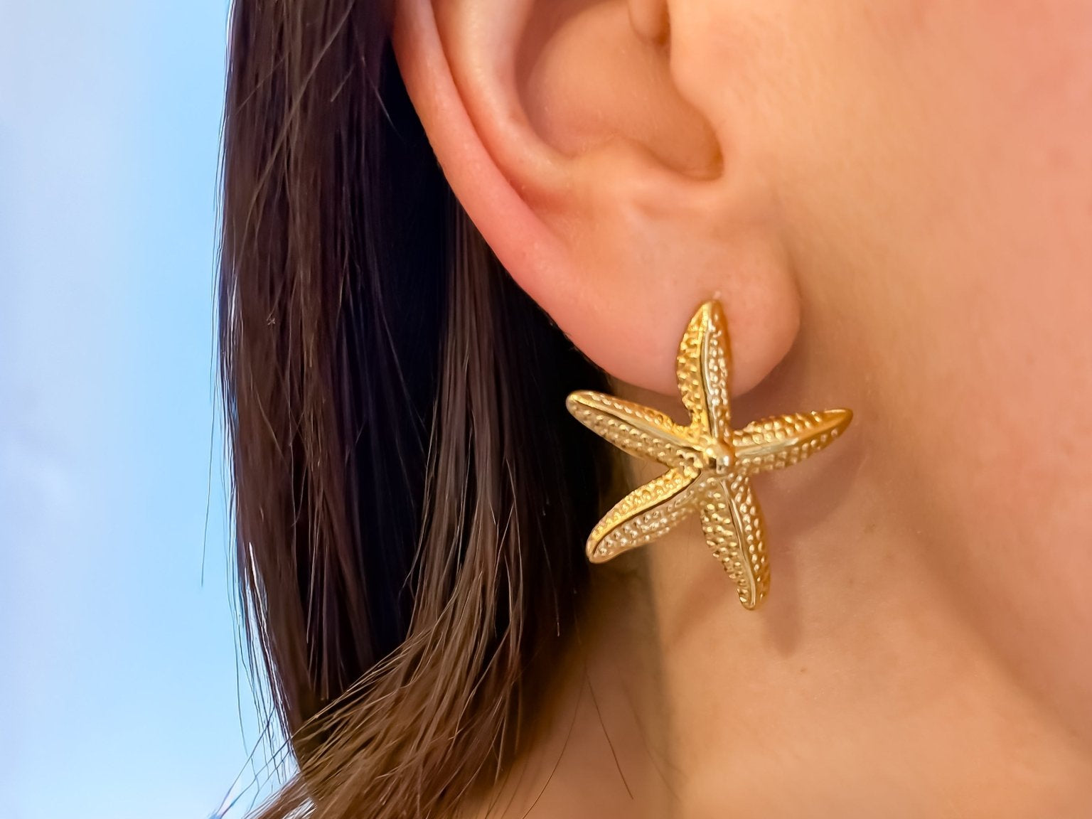 Starfish Stud Earrings 18K Gold Plated - Love and Lee Apparel