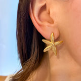Starfish Stud Earrings 18K Gold Plated - Love and Lee Apparel