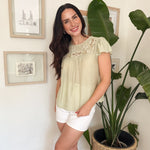 The Charlotte Light Green Blouse - Love and Lee Apparel