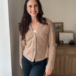 The Heritage Estate Ribbed V-Neck Cardigan in Mocha - Love and Lee Apparel