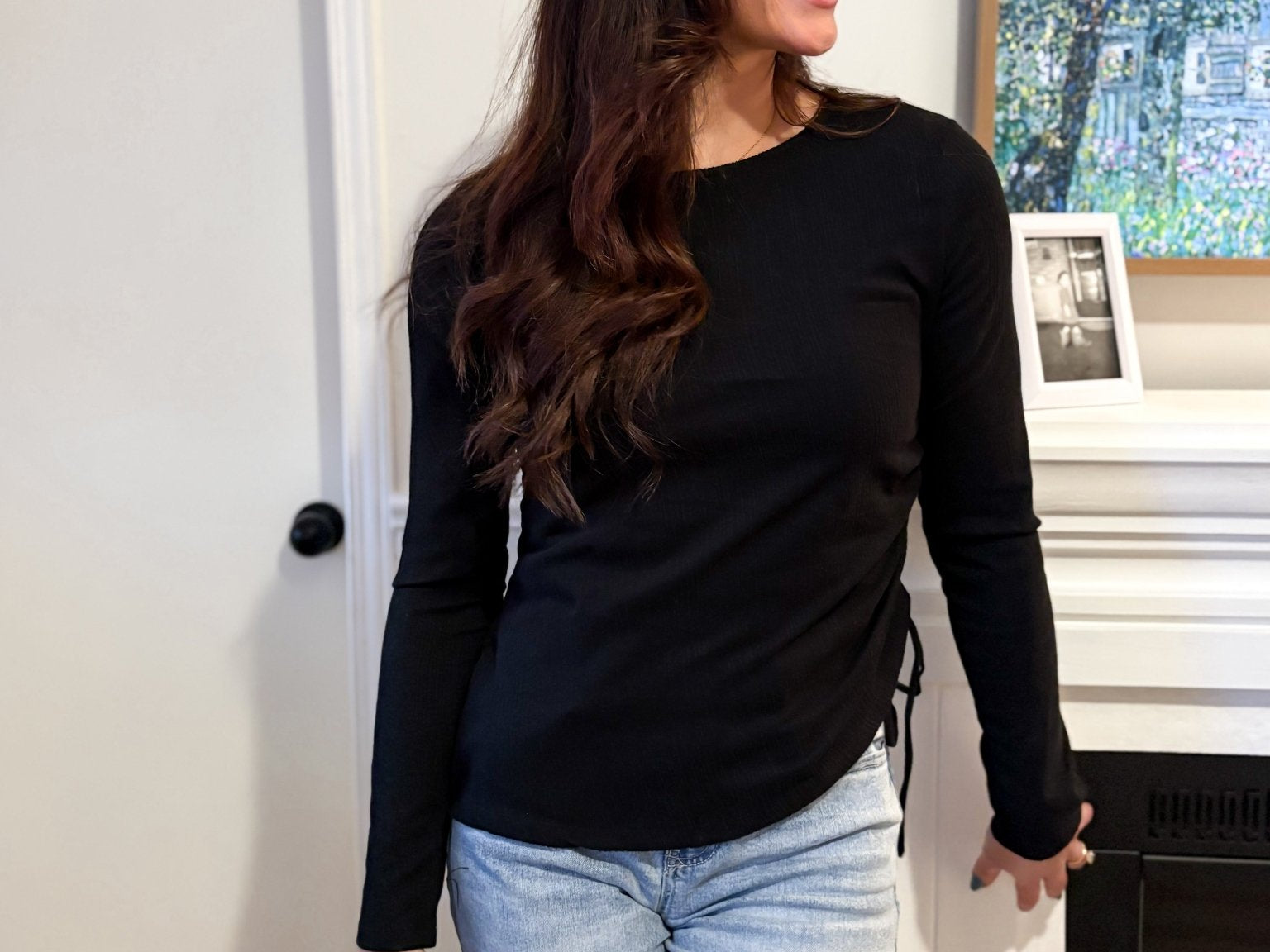 The Blair Ruched Two Tone Texture Knit Top - Available in 2 colours - Love and Lee Apparel