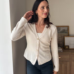 The Cork & Candle Soft Ribbed V-Neck Cardigan - Love and Lee Apparel