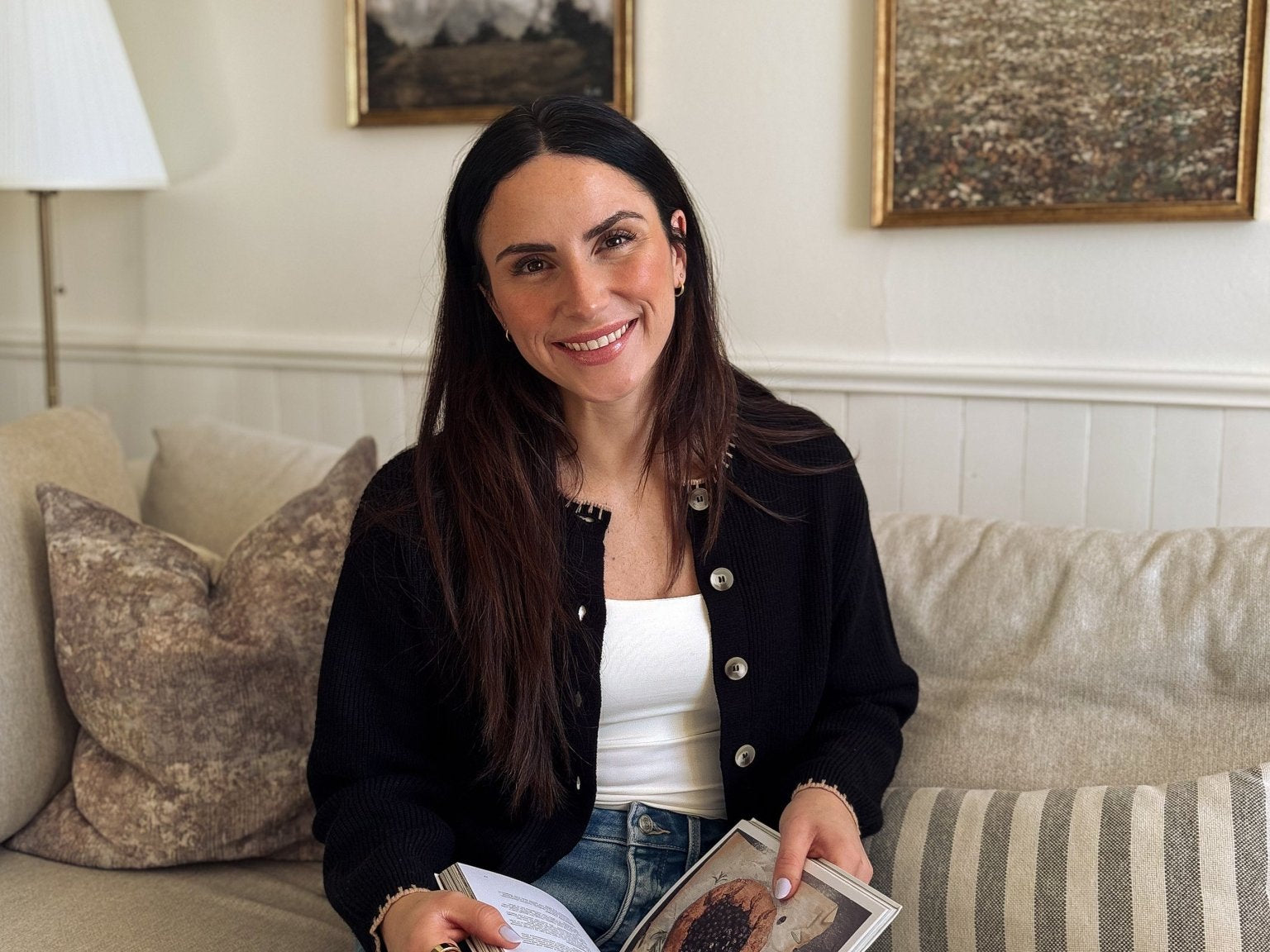 The Eugenie Contrast Stitch Trim Button Down Knit Cardigan - Love and Lee Apparel