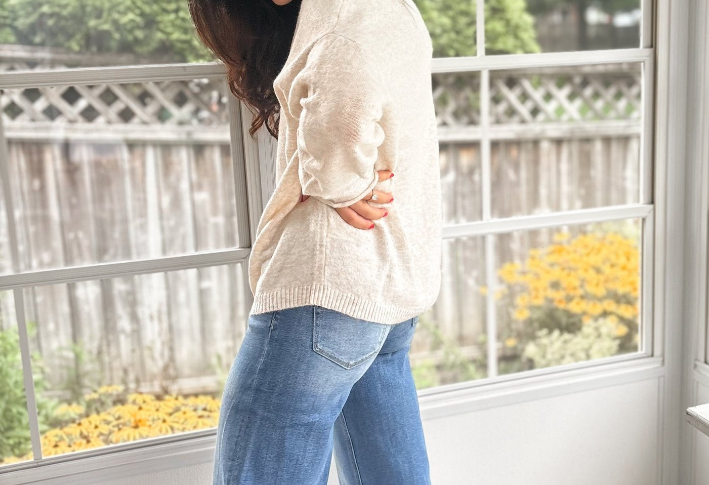 The Lainey High Rise Medium Wash Cuffed Wide Jeans - Love and Lee Apparel