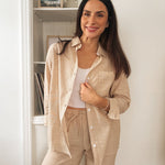 Veronica Gauze Shirt in Khaki - Love and Lee Apparel
