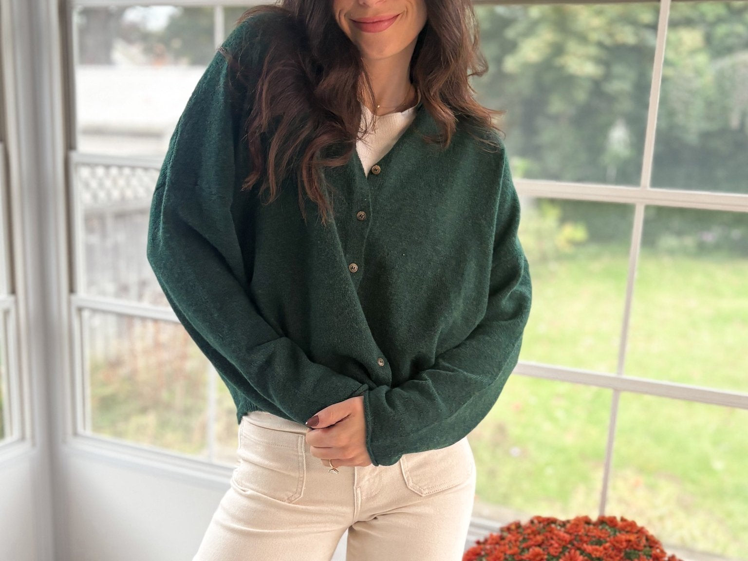 The Pippa Rolled Edge Button Down Cardigan - Love and Lee Apparel