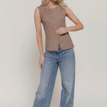 Georgina Textured Knit Vest - Love and Lee Apparel