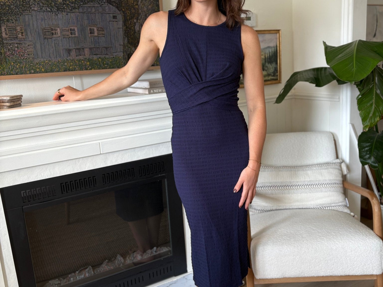 The Macy Solid Sleeveless Cross Waist Bodycon Dress - Love and Lee Apparel