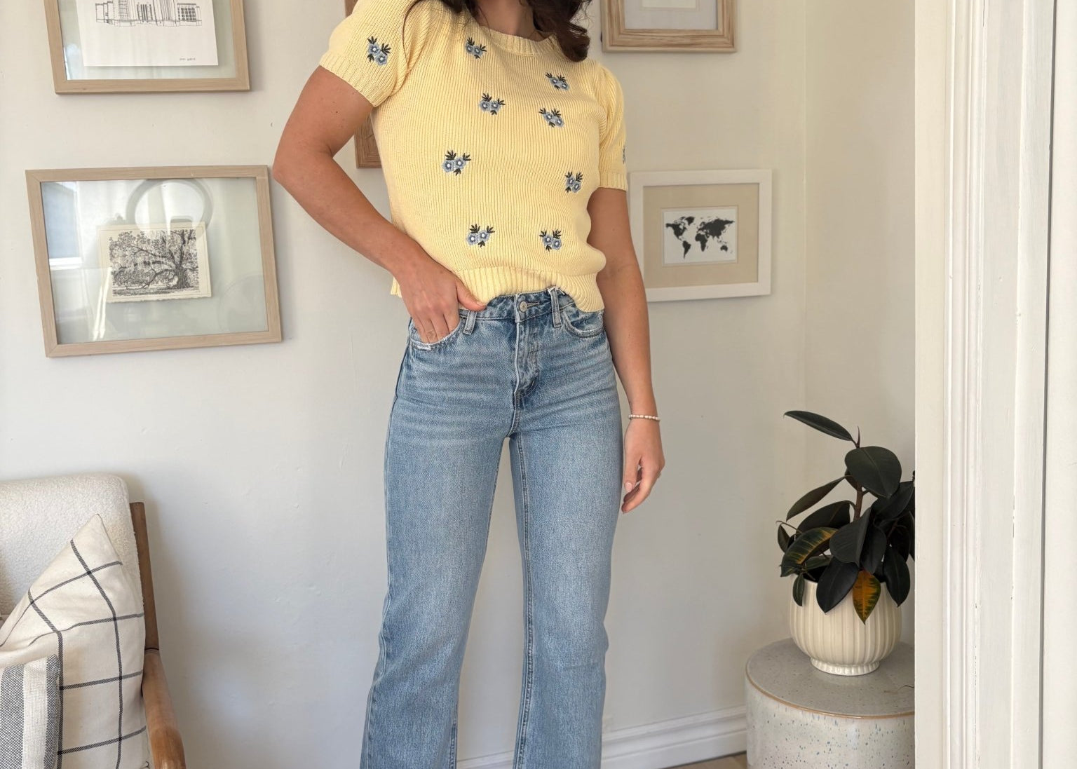 The Charlie 90's Super High Rise Ankle Slim Wide Jeans - Love and Lee Apparel