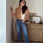 The Kyleigh Colourblock Button Front Knit Top - Love and Lee Apparel