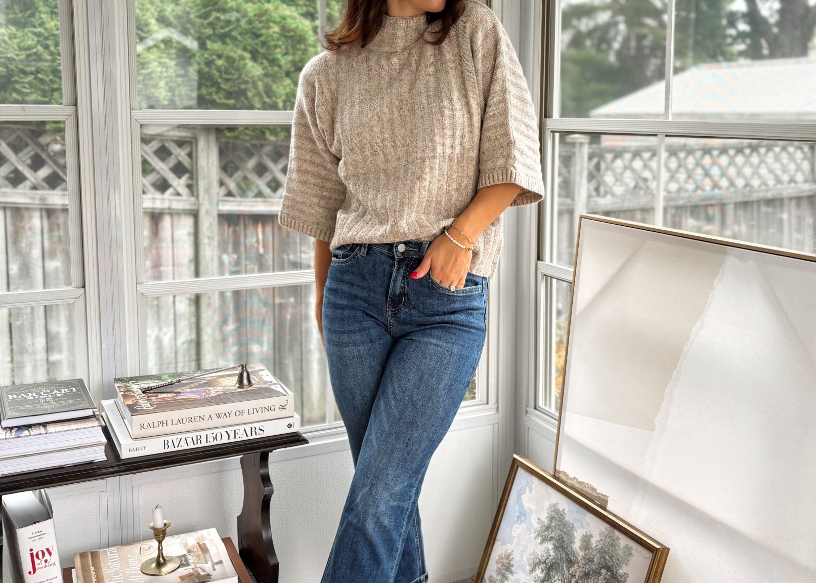 'The Oxford' High Rise Cuffed Ankle Straight Jeans - Love and Lee Apparel
