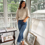 'The Oxford' High Rise Cuffed Ankle Straight Jeans - Love and Lee Apparel