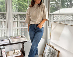 'The Oxford' High Rise Cuffed Ankle Straight Jeans - Love and Lee Apparel