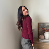 'Pass the Bordeaux' Scalloped Button Down Cardigan - Love and Lee Apparel