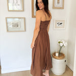 The Hudson Brown Midi Dress - Love and Lee Apparel