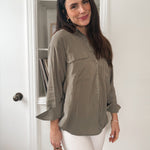 Arliana Blouse with Front Pockets - Love and Lee Apparel