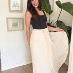 Tia High Waisted Pleated Skirt - Love and Lee Apparel