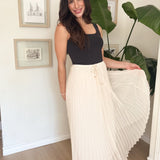 Tia High Waisted Pleated Skirt - Love and Lee Apparel
