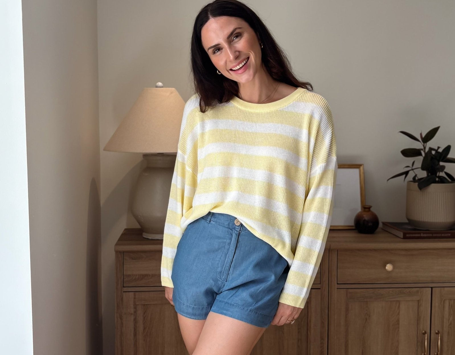 The Vicky Stripe Long Sleeve Cozy Knit Top - Love and Lee Apparel