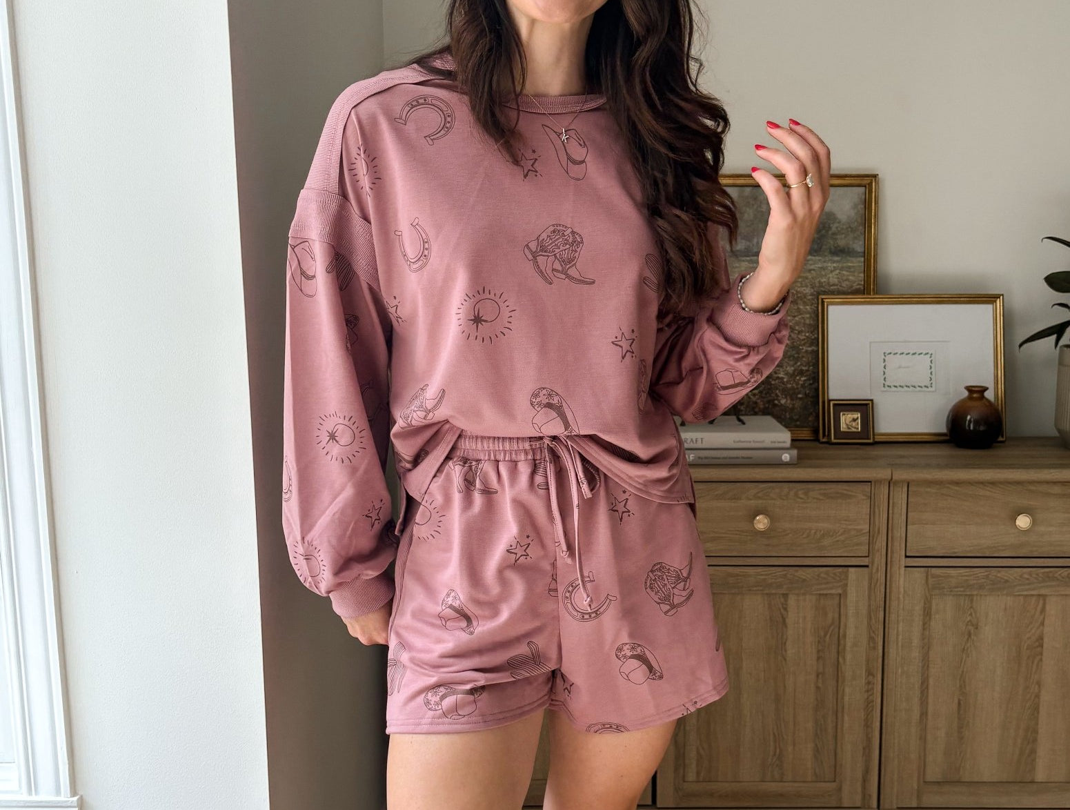 The Last Rodeo Western Print Lounge Set - Love and Lee Apparel