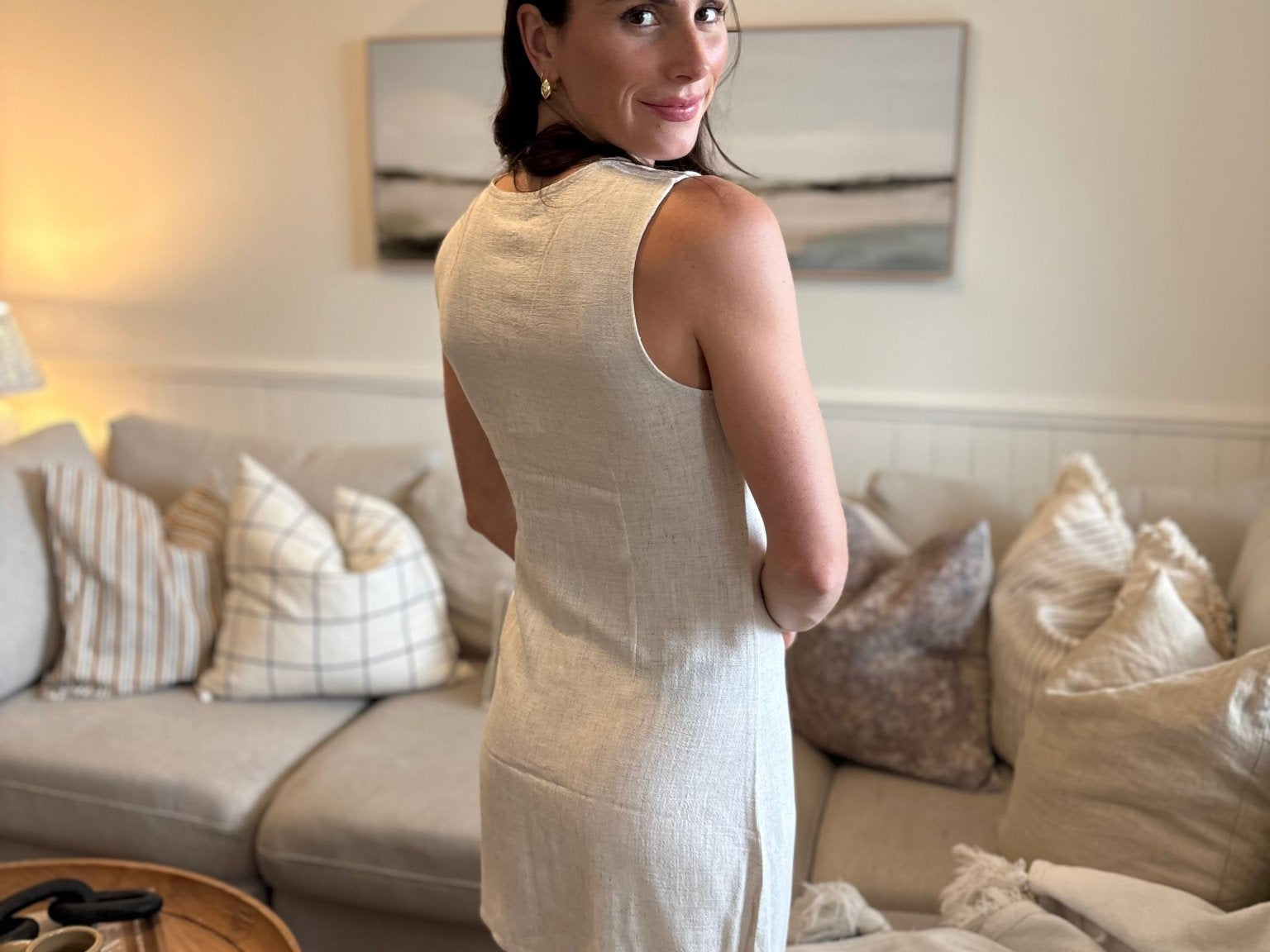 The Keltie V Neck Button Down Dress - Love and Lee Apparel