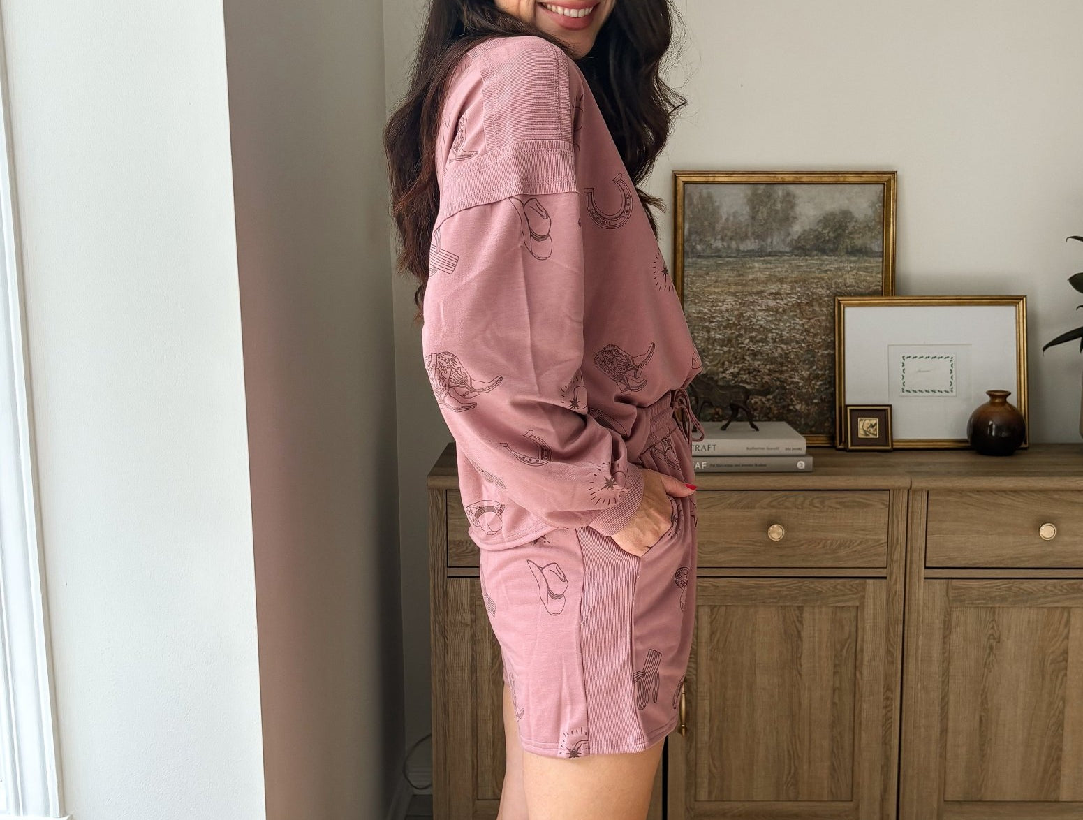 The Last Rodeo Western Print Lounge Set - Love and Lee Apparel