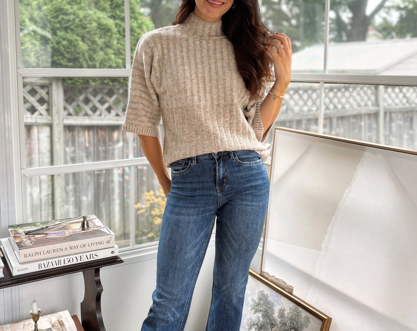 'The Oxford' High Rise Cuffed Ankle Straight Jeans - Love and Lee Apparel