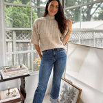 'The Oxford' High Rise Cuffed Ankle Straight Jeans - Love and Lee Apparel