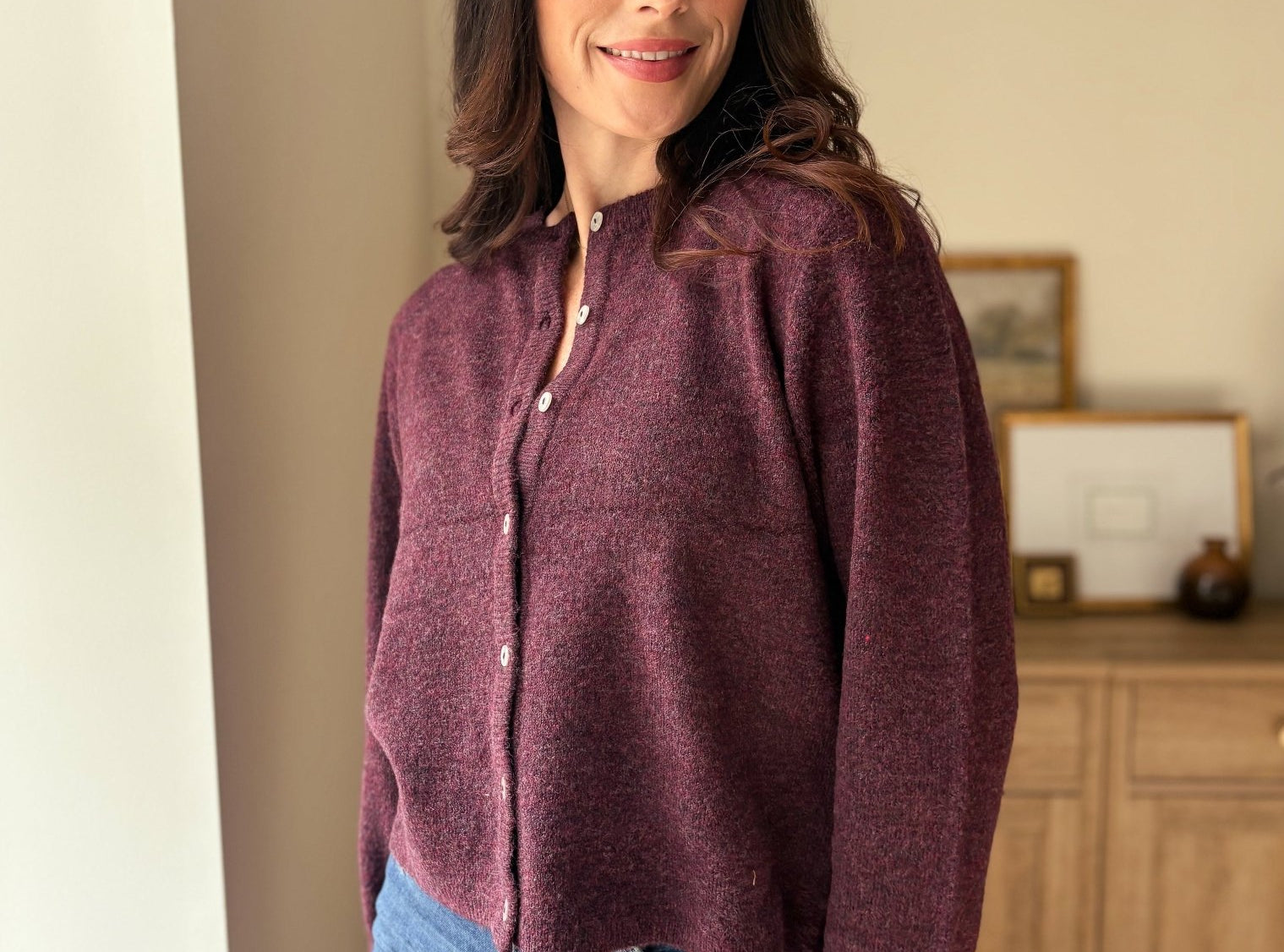 The Maison Merlot Knit Cardigan in Burgundy - Love and Lee Apparel